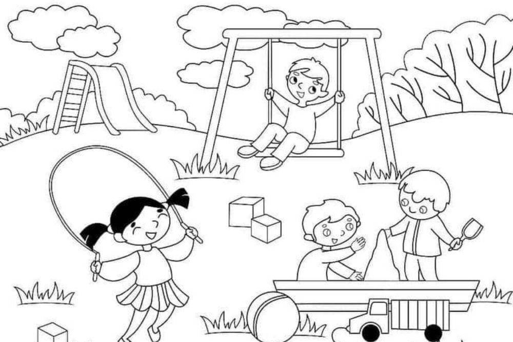 Sketsa mewarnai anak-anak