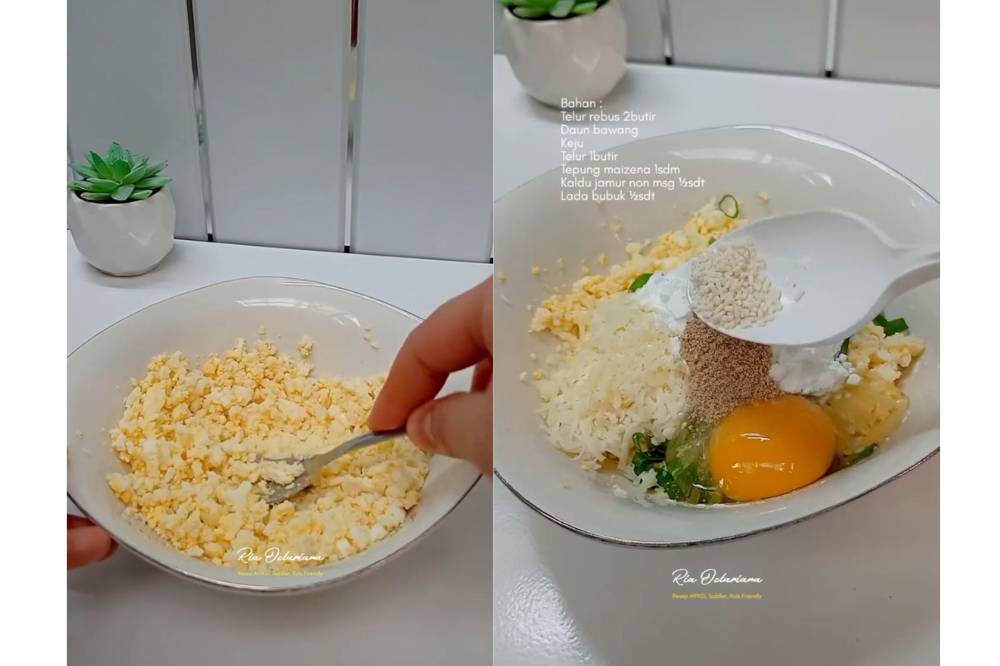 Cara membuat pancake telur rebus