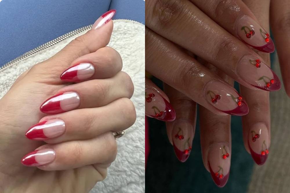 ruby red nails