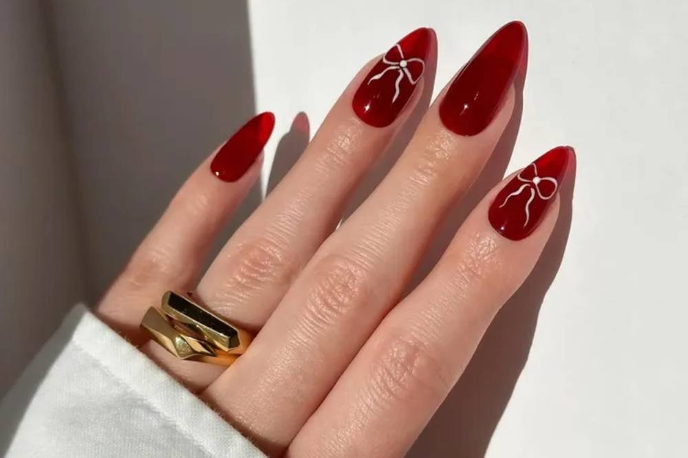 ruby red nails