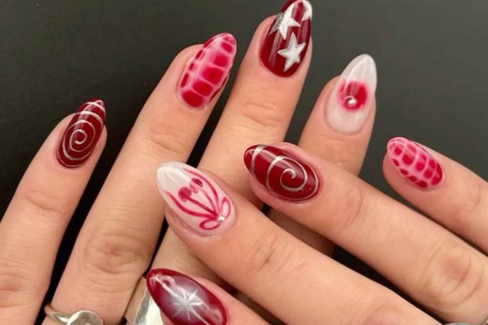 ruby red nails