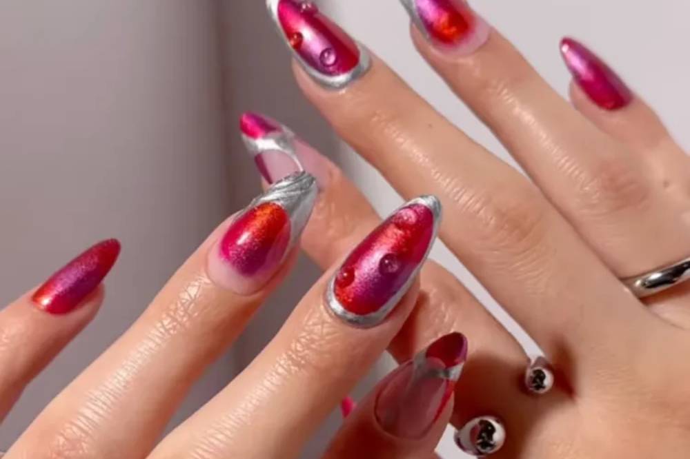 ruby red nails