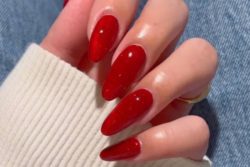 ruby red nails
