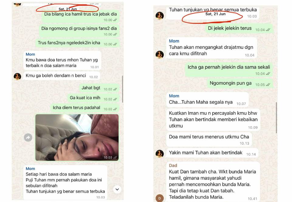 Kumpulan Chat Kesedihan Erika Carlina saat Hamil, Ada Chat DJ Panda