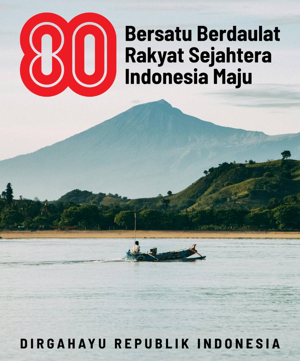 Contoh desain postingan medsos HUT ke-80 RI