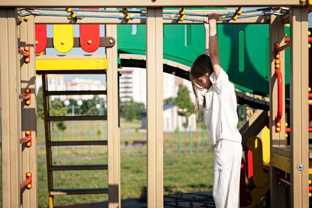 kid having fun at the playground