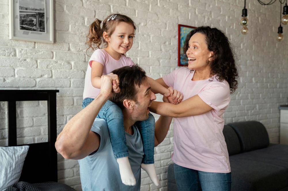 family having fun