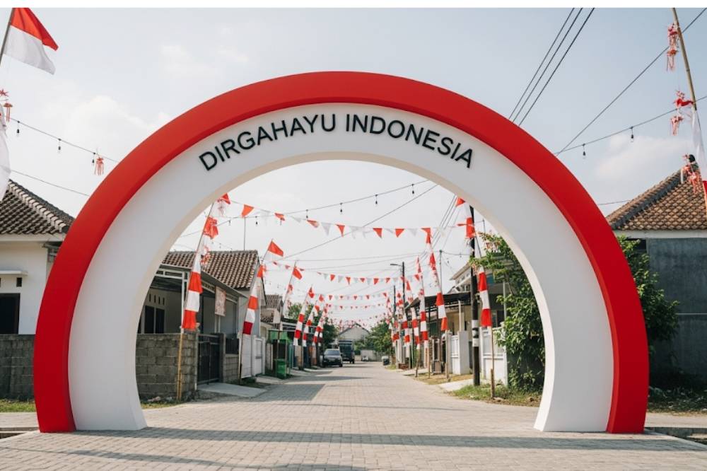 Desain Gapura 17 Agustus Minimalis Desain 2025 untuk 80 Tahun Indonesia