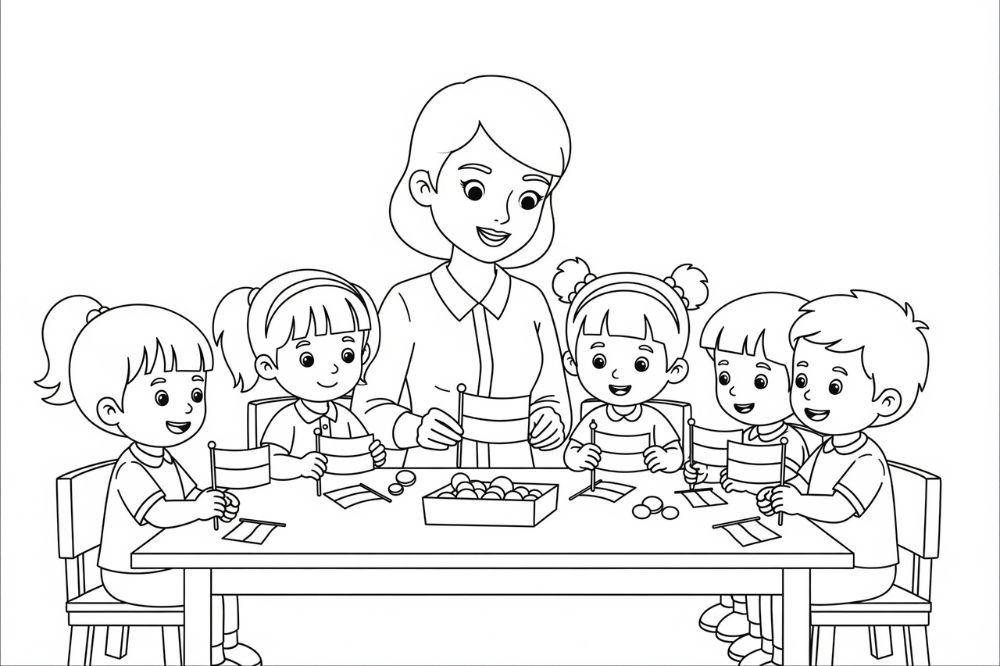 Ide Mewarnai Gambar 17 Agustus Untuk TK