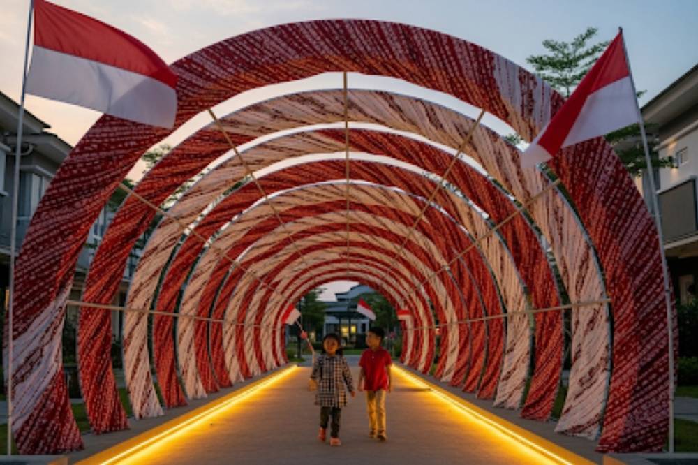 Desain Gapura 17 Agustus Minimalis Desain 2025 untuk 80 Tahun Indonesia