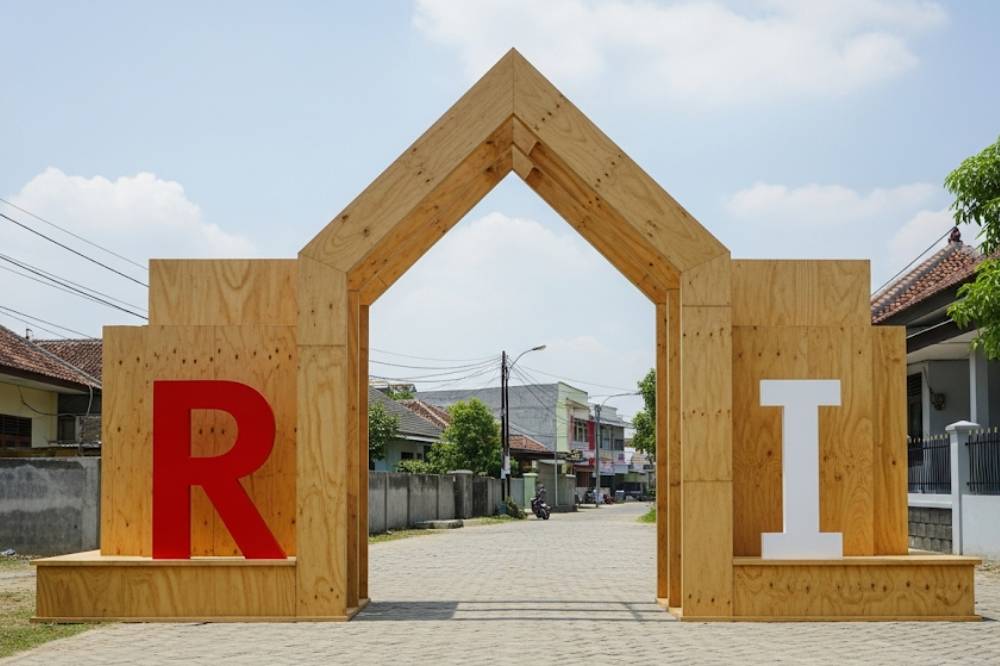 Desain Gapura 17 Agustus Minimalis Desain 2025 untuk 80 Tahun Indonesia