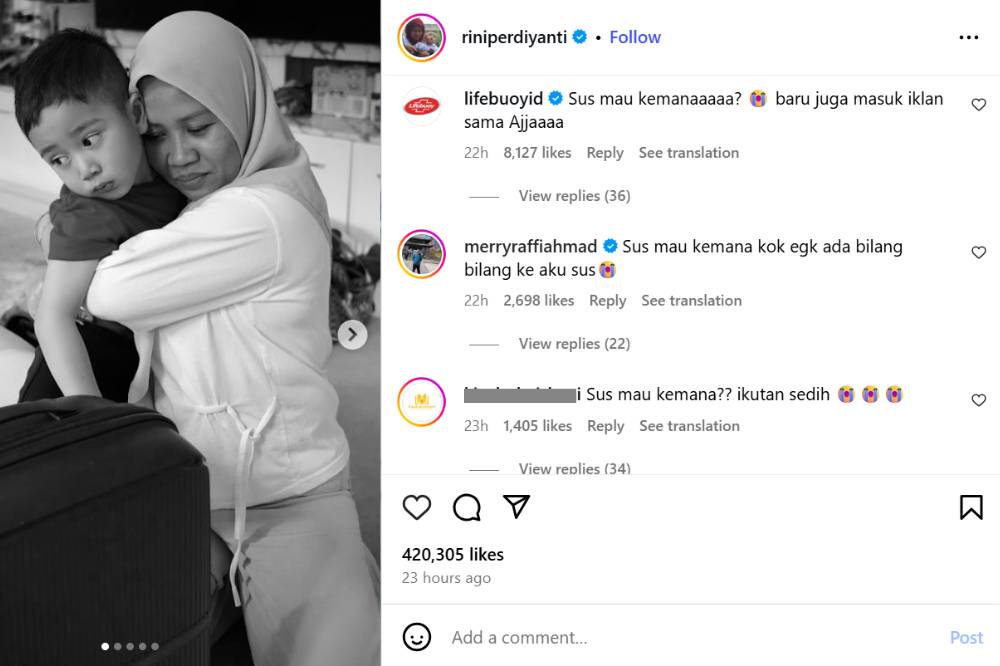 Rayyanza Berpisah dengan Sus Rini, Simak Alasan Mengharukannya