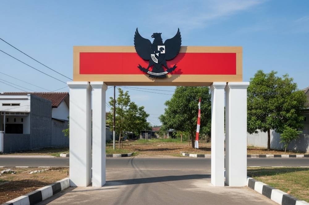 Desain Gapura 17 Agustus Minimalis Desain 2025 untuk 80 Tahun Indonesia