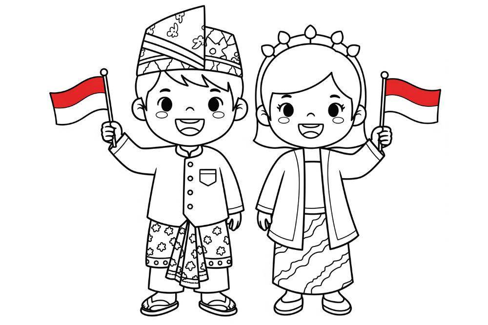 Ide Mewarnai Gambar 17 Agustus Untuk TK