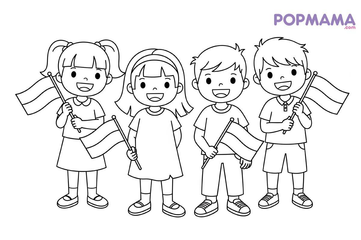 ide mewarnai 17 agustus anak tk