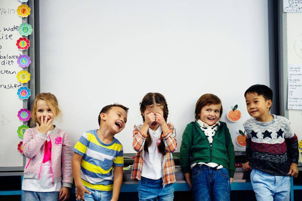 Happy kids at elementary school