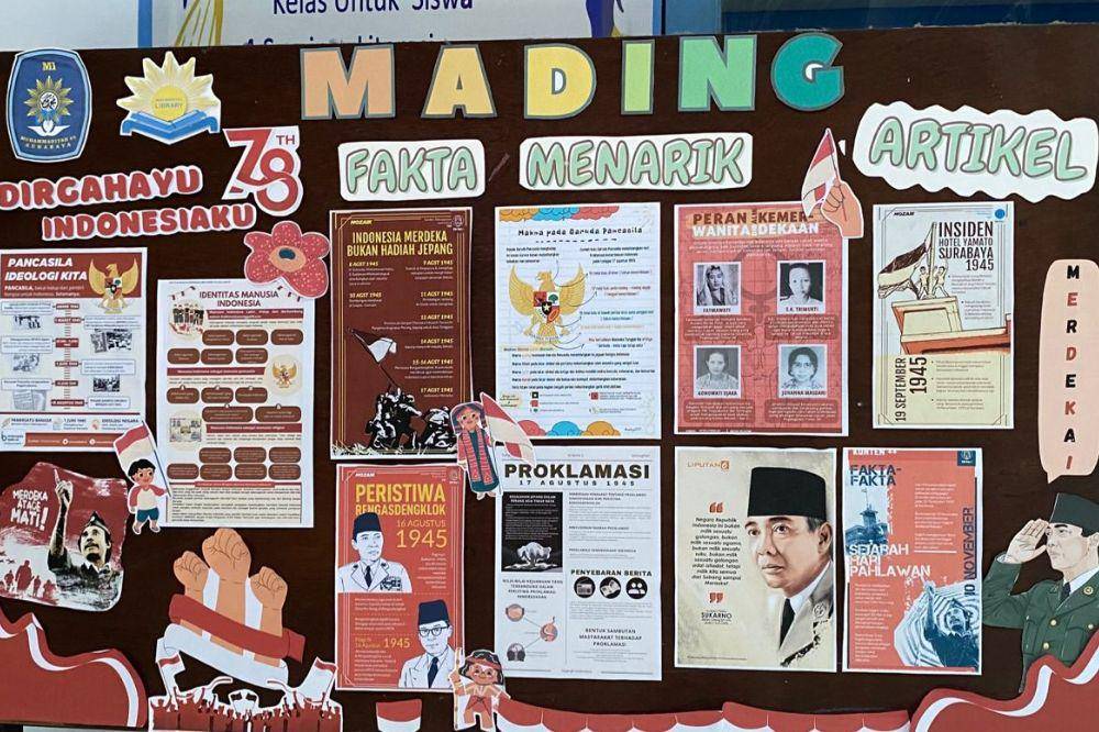 Dekorasi poster dan quote pahlawan