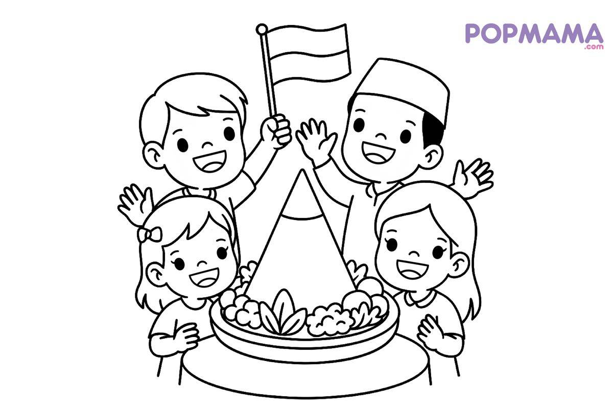 ide mewarnai 17 agustus anak tk