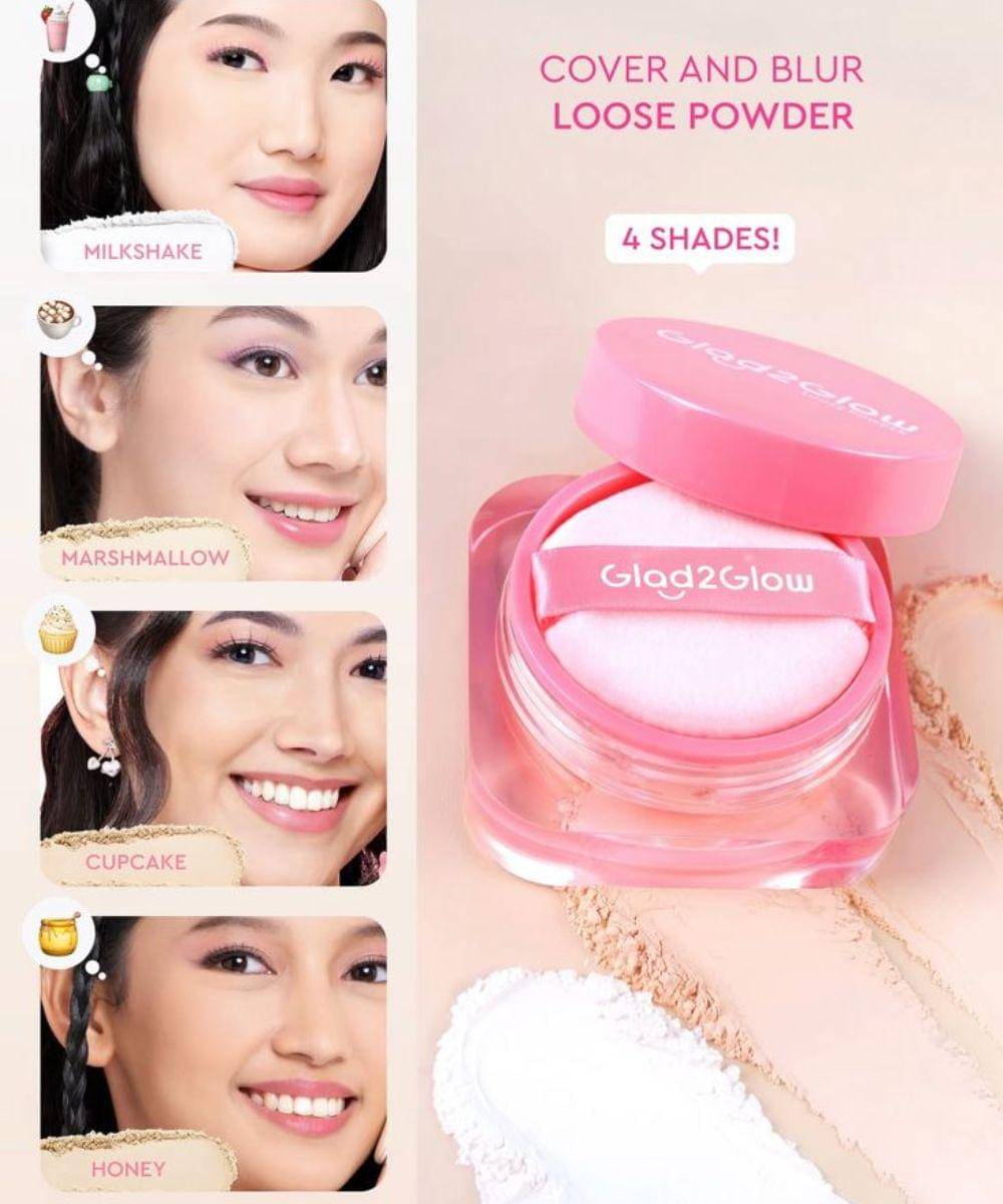 Glad 2 Glow Perfect Blur & Cover Loose Powder: Bikin Makeup Flawless Seharian!