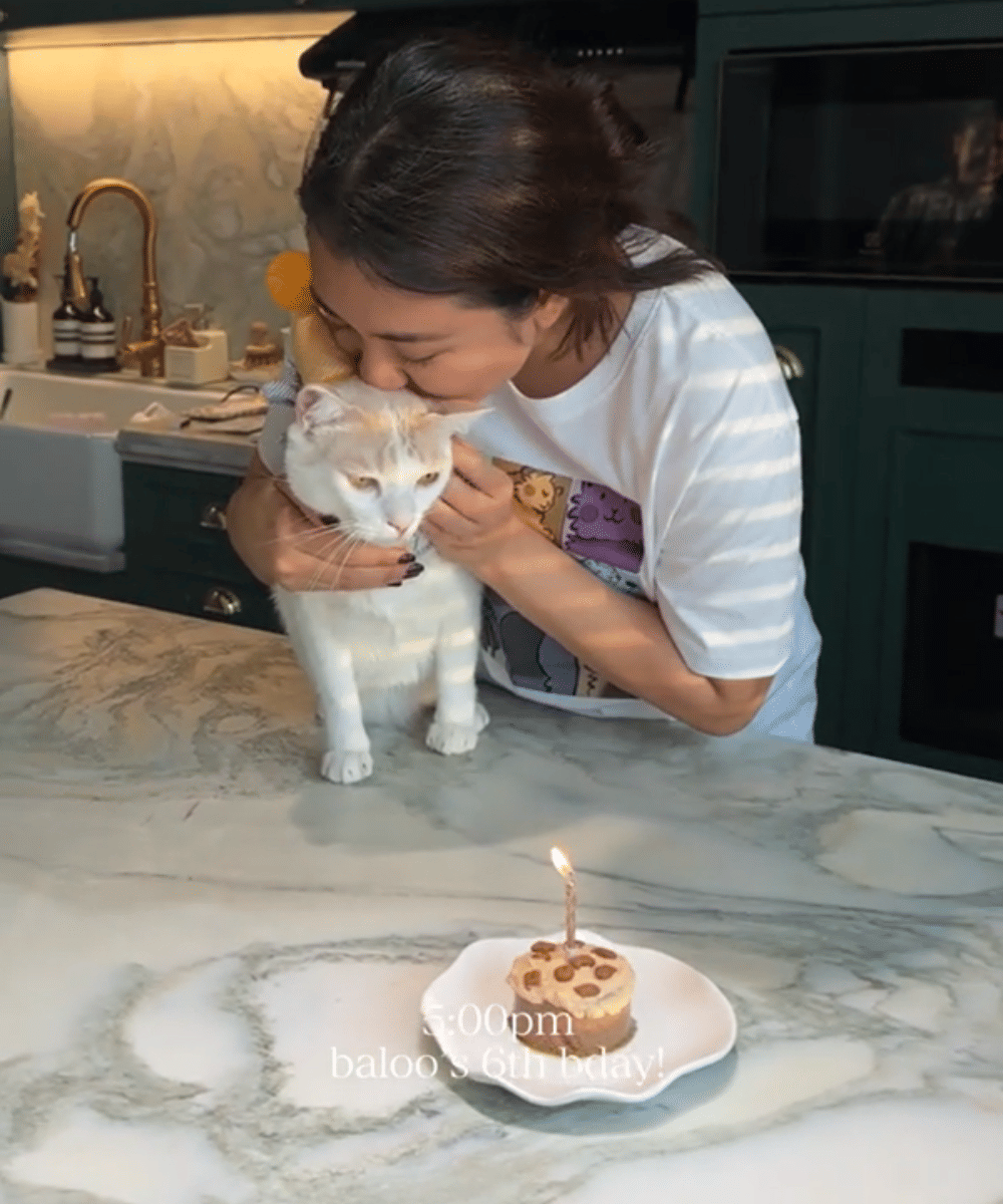 3 Foto Lucu Sherina Merayakan Ulang Tahun Kucing Peliharaan 2.png