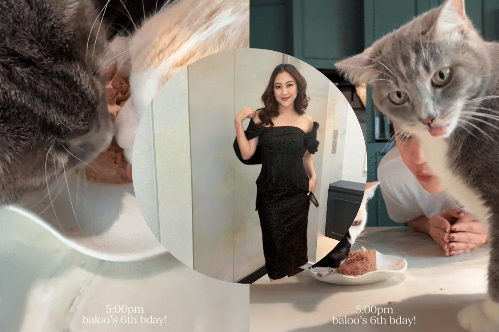 3 Foto Lucu Sherina Merayakan Ulang Tahun Kucing Peliharaan.png