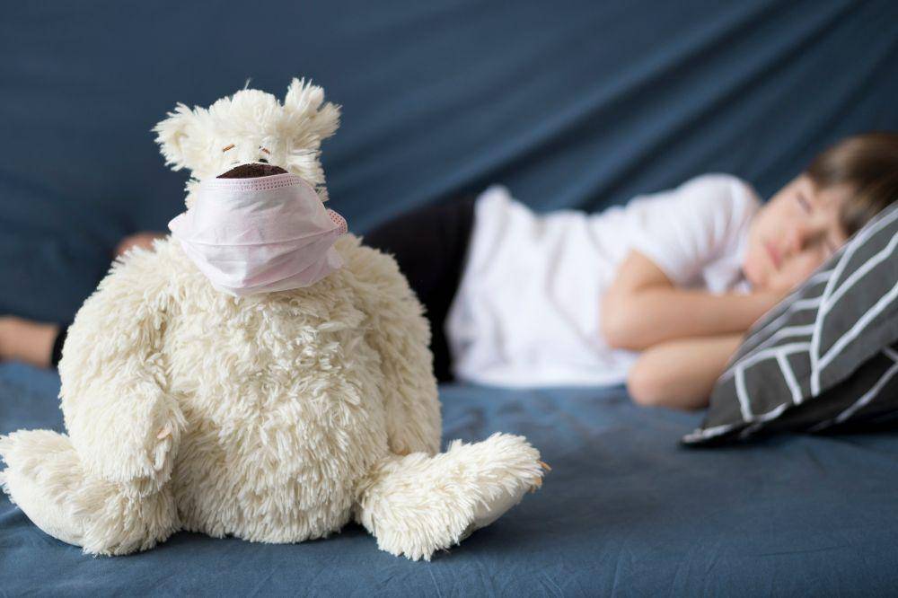 Teddy bear with mask