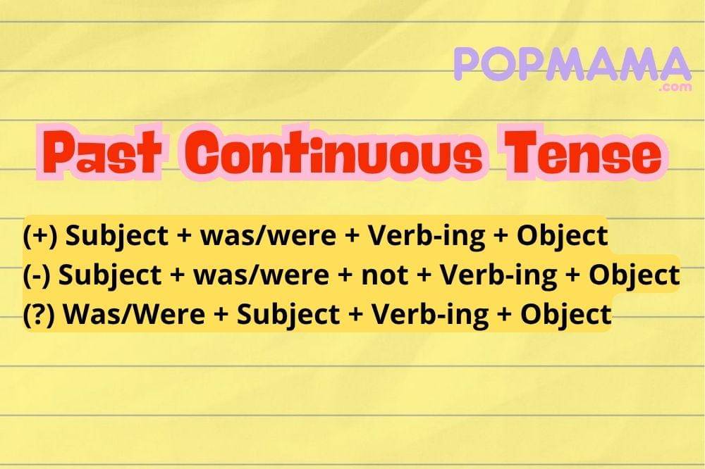 Rumus past continuous tense
