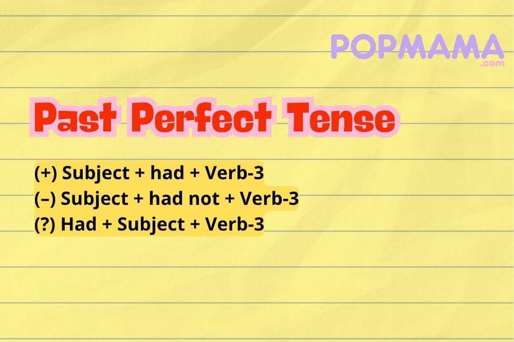 Rumus past perfect tense
