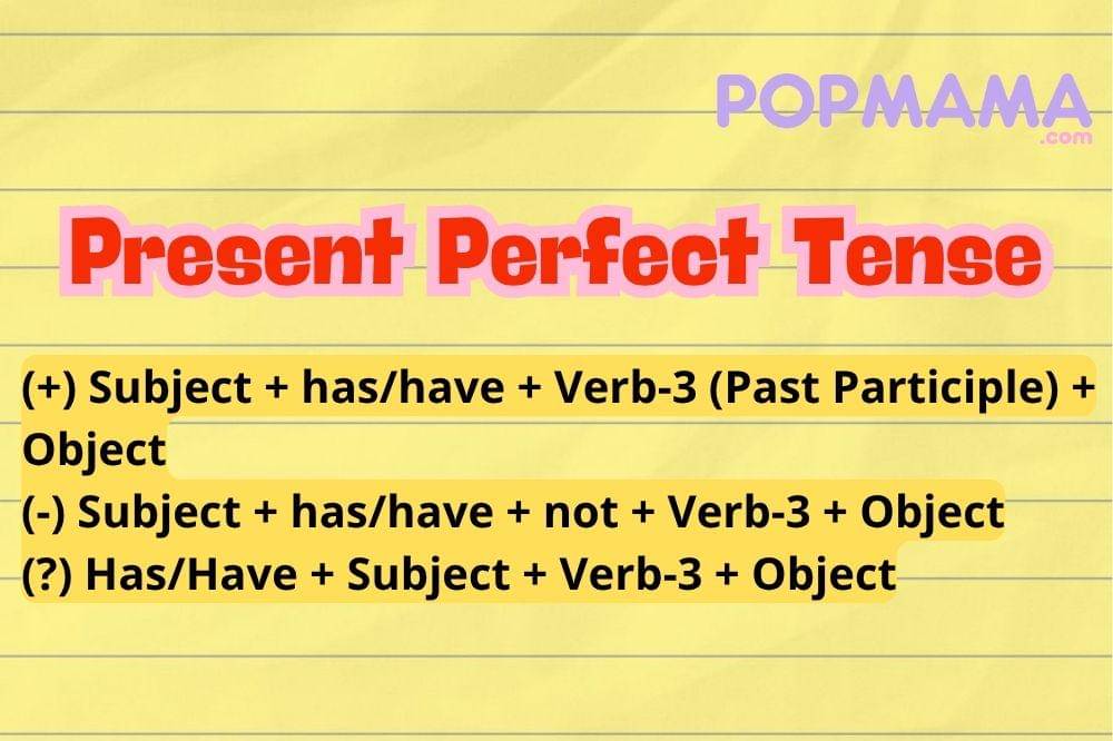 Rumus present perfect tense