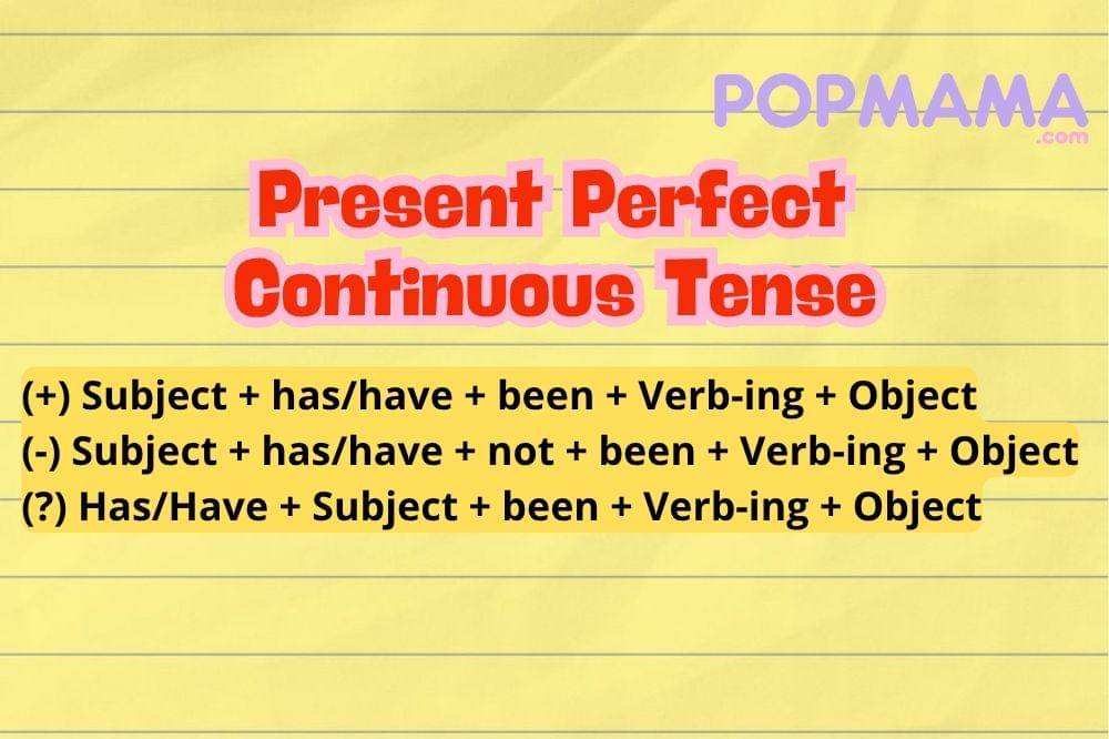 Rumus Present perfect continuous tense