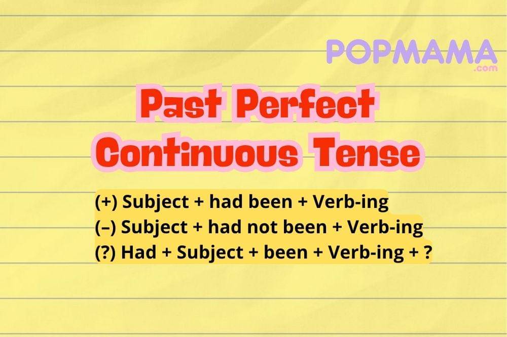 Rumus past perfect continuous tense