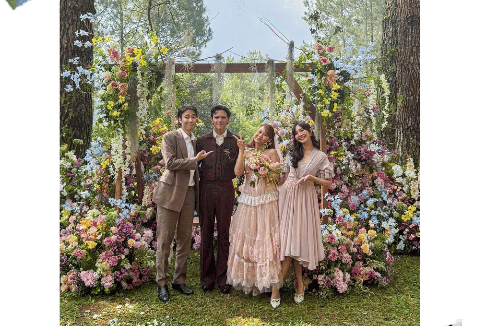 Sheila Dara dan Vidi Aldiano Hadiri Pernikahan Nadin Amizah