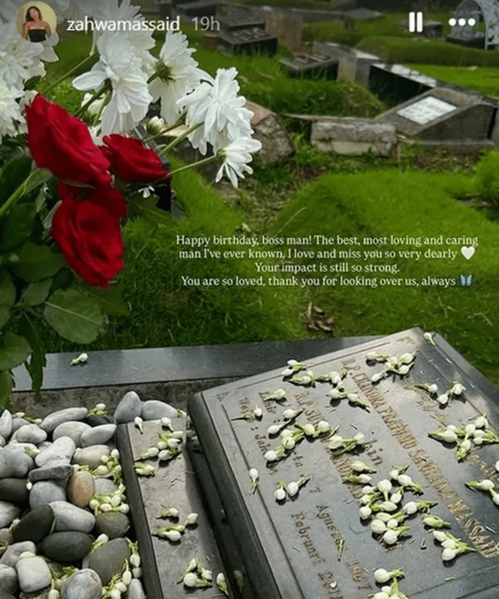 Zahwa Massaid tulis pesan untuk Adjie Massaid