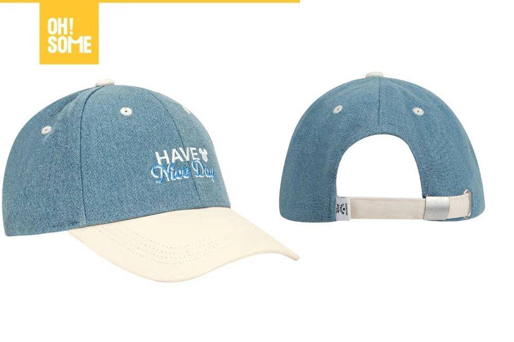 Mickey Blue Ripped Denim Baseball Cap