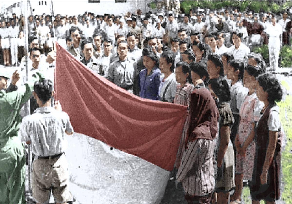 Sang Saka Merah Putih pertama dibuat dari bahan sederhana