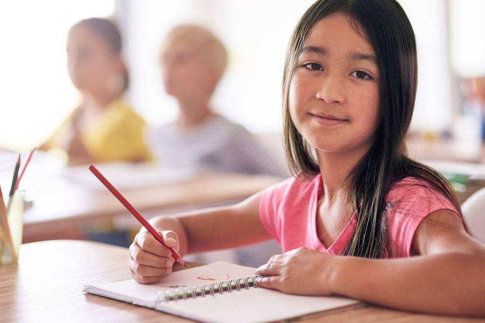 girl during the lesson