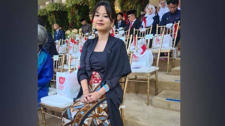 Gustika Jusuf saat acara HUT RI di Istana Merdeka
