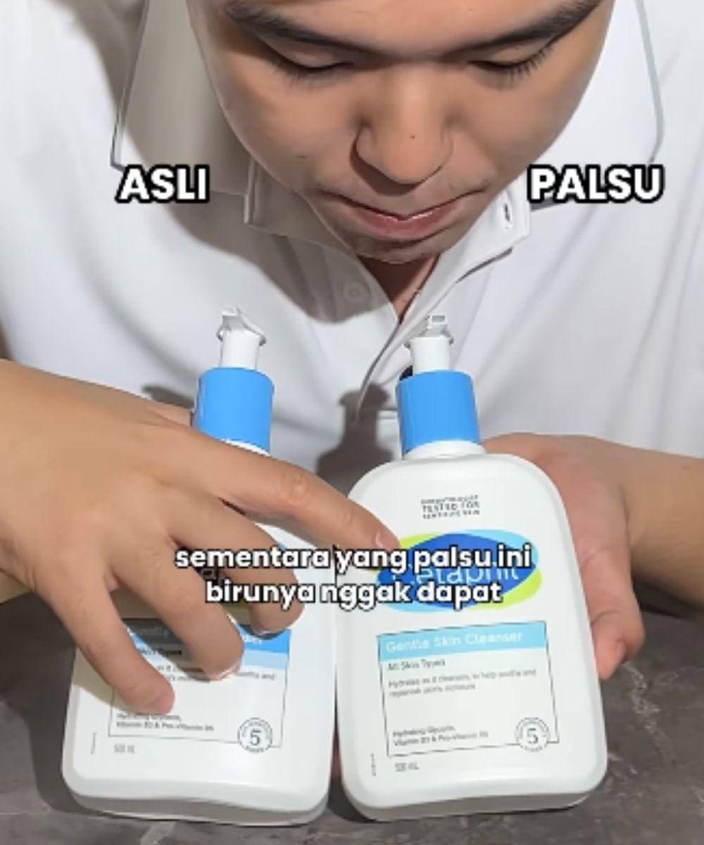 cetaphil palsu dan asli