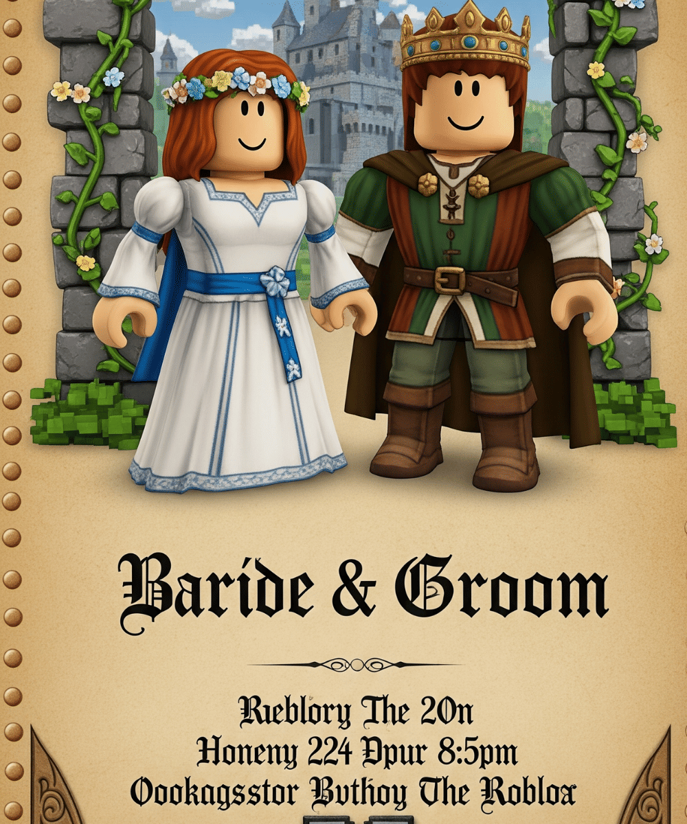Contoh Undangan Pernikahan di Roblox