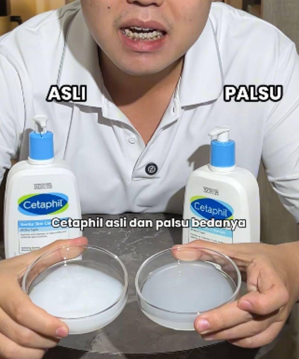 cetaphil palsu dan asli