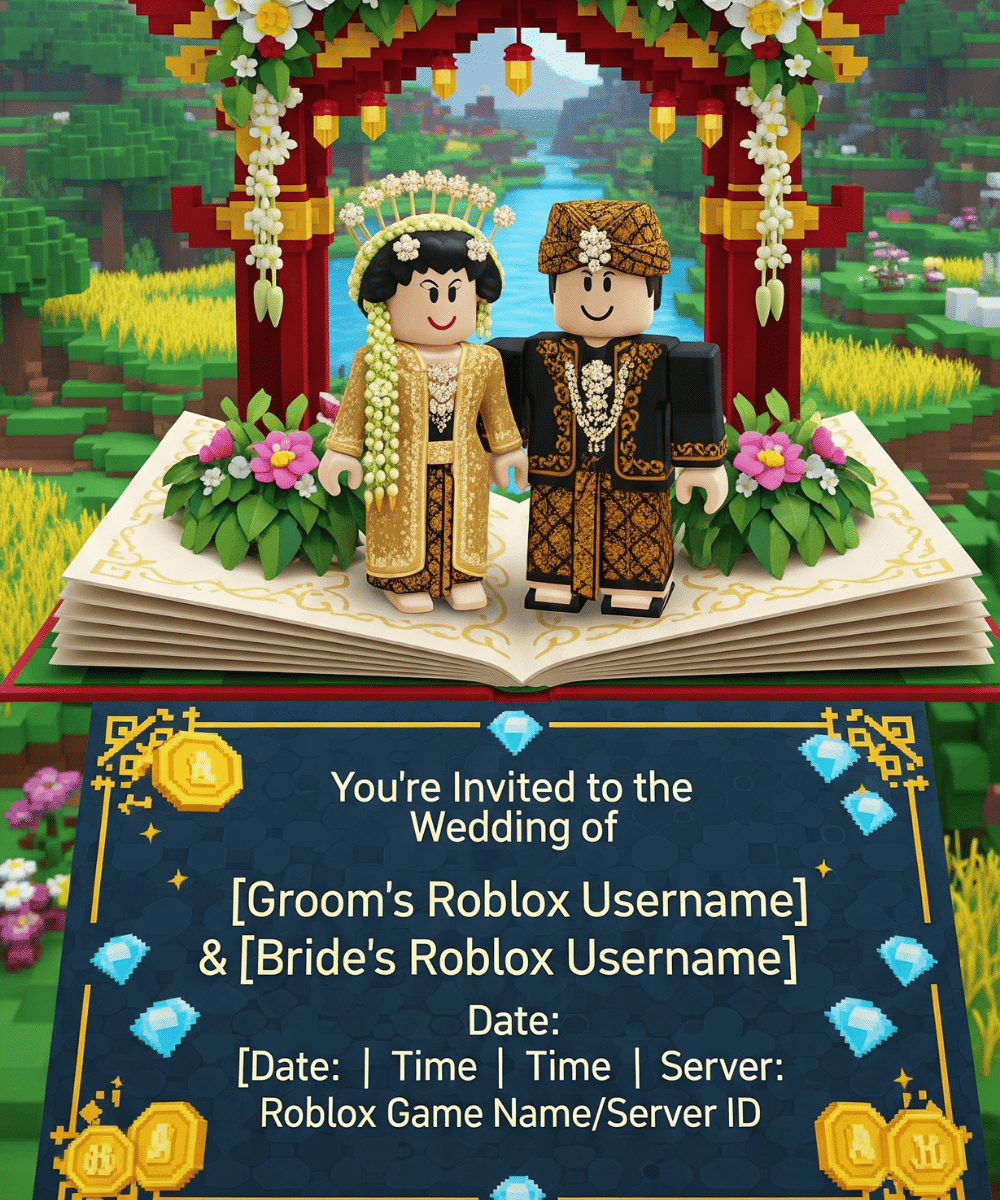 Contoh Undangan Pernikahan di Roblox