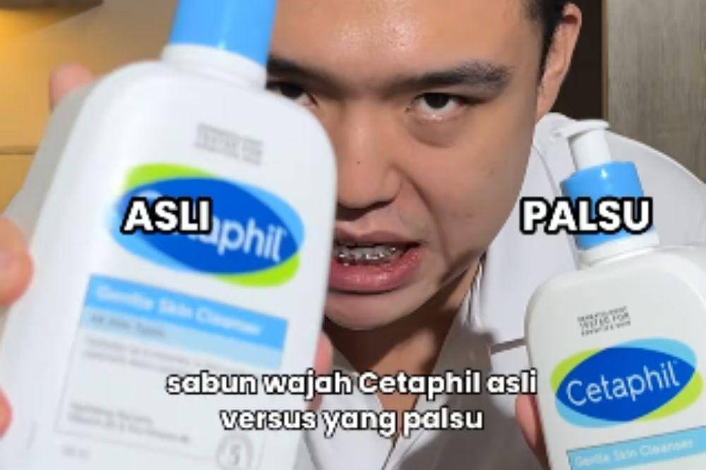 cetaphil palsu dan asli