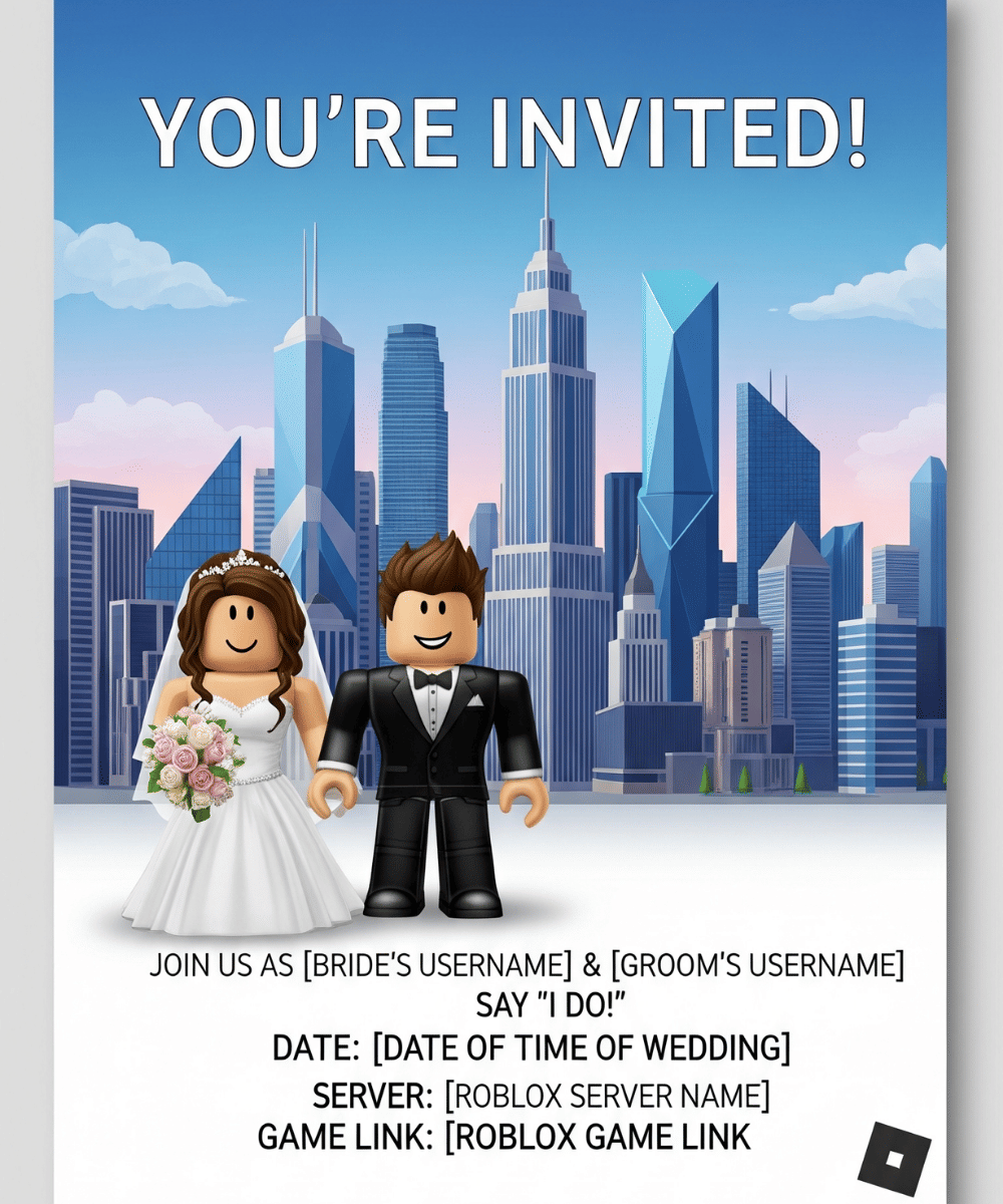 Contoh Undangan Pernikahan di Roblox
