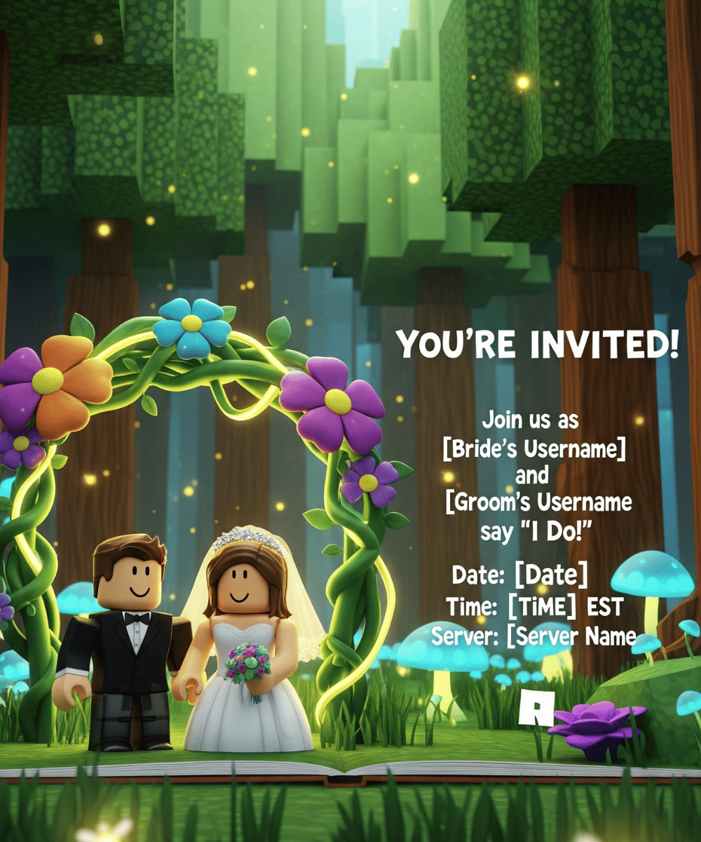 Contoh Undangan Pernikahan di Roblox