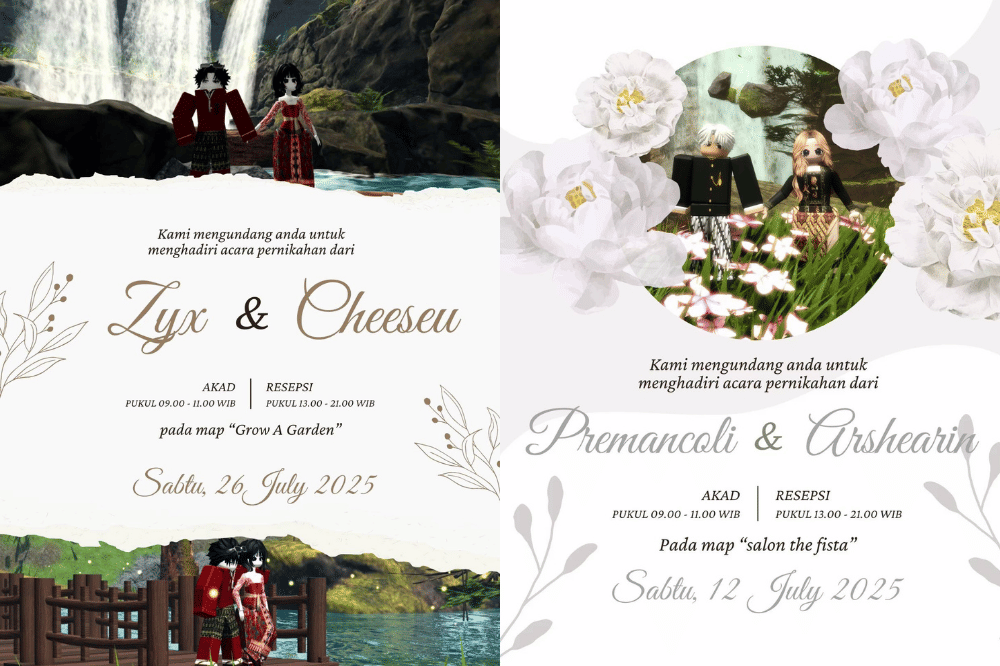 Contoh Undangan Pernikahan di Roblox