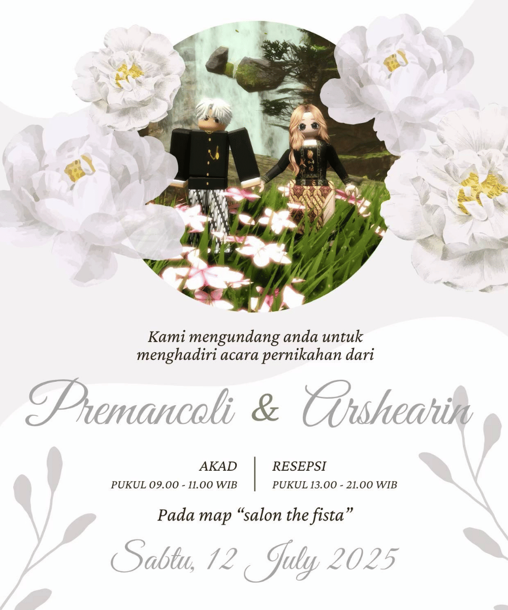 Contoh Undangan Pernikahan di Roblox