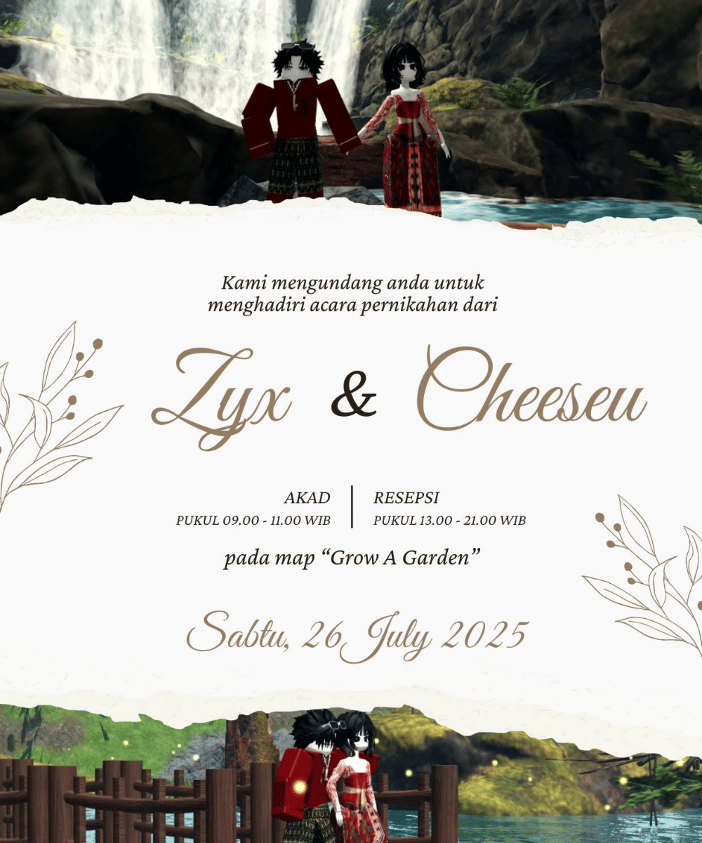 Contoh Undangan Pernikahan di Roblox