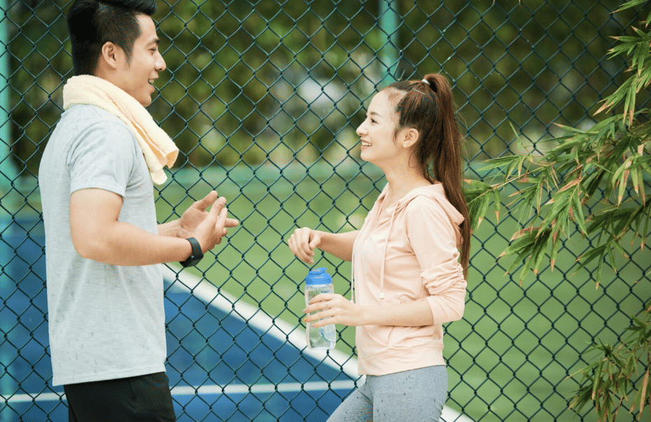 ilustrasi pasangan sedang olahraga