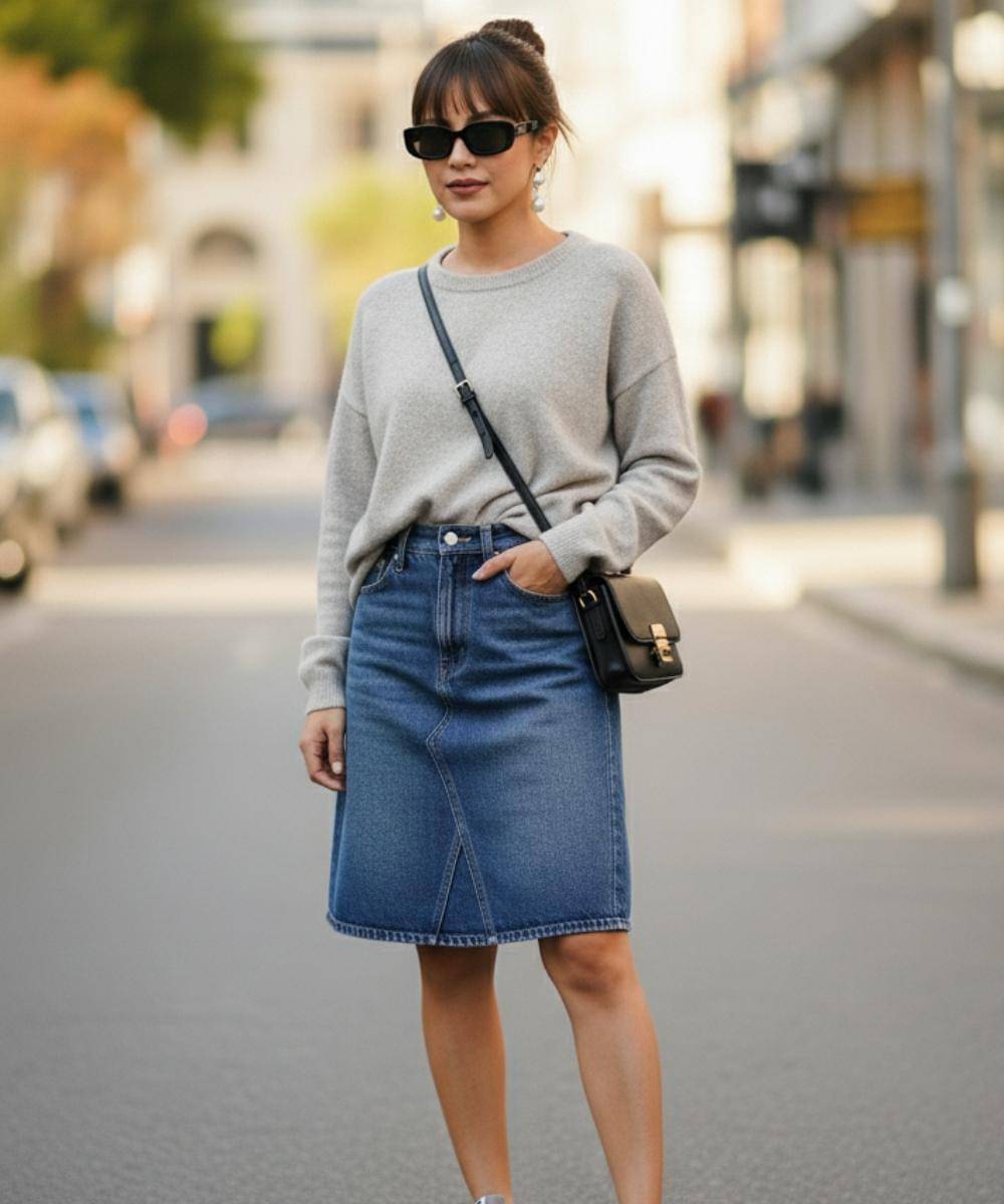 Tips Padu Padan Sweater dengan Rok, Bikin Penampilan Lebih Mature! (3).jpg