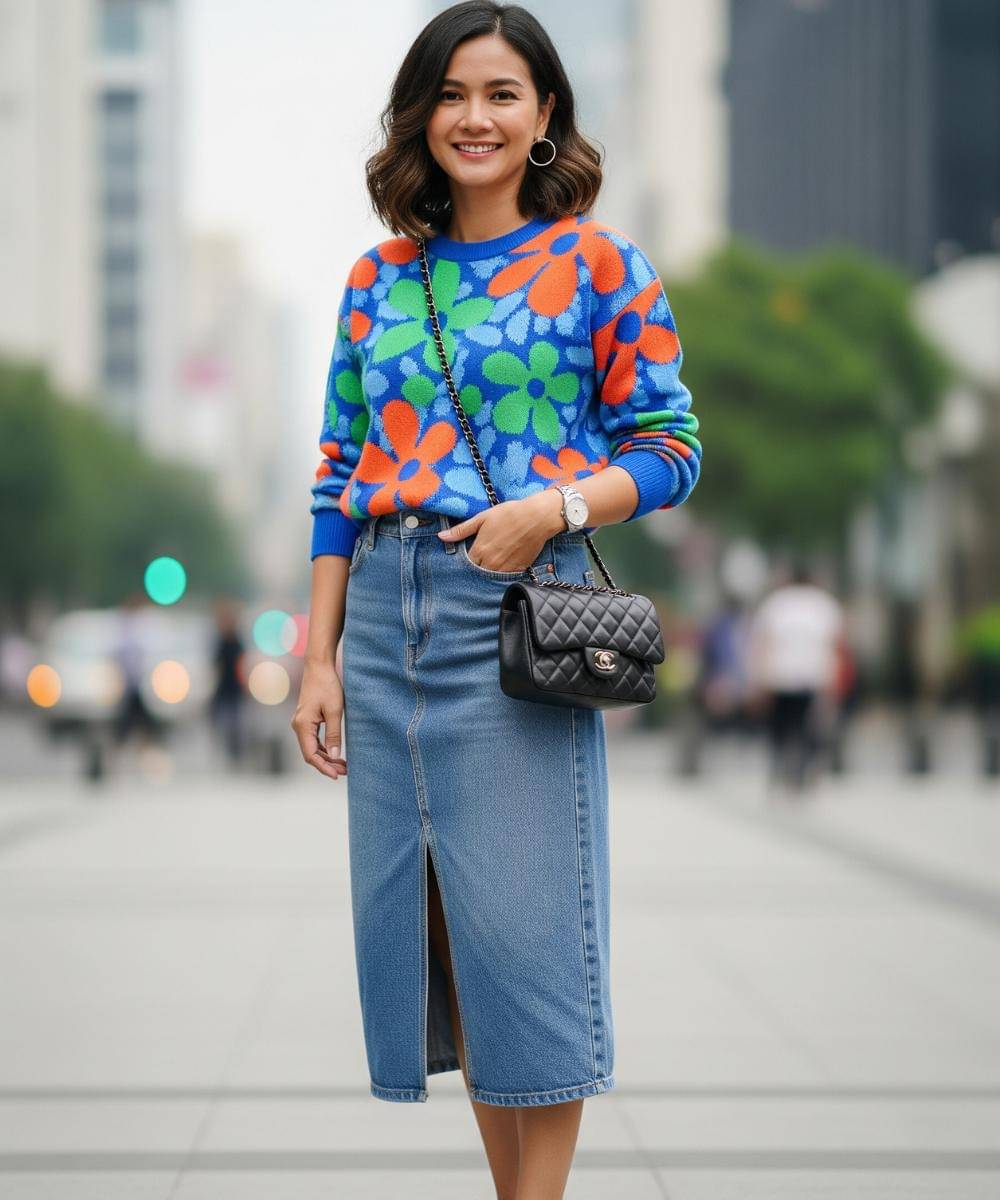 Tips Padu Padan Sweater dengan Rok, Bikin Penampilan Lebih Mature! (6).jpg